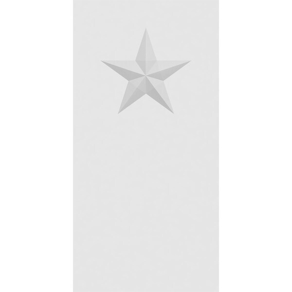 Standard Foster Star Plinth Block With Square Edge, 2W X 4H X 1/2P